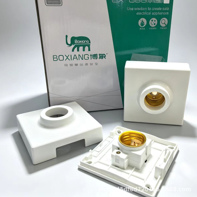 Simple Wiring 86 Surface-Mounted Lamp Holder, Screw Lamp Holder, Universal Lamp Holder for Corridor Project, E27 Lamp Holder Simple Wiring 86 Surface-Mounted Lamp Holder, Screw Lamp Holder, Universal Lamp Holder for Corridor Project, E27 Lamp Holder