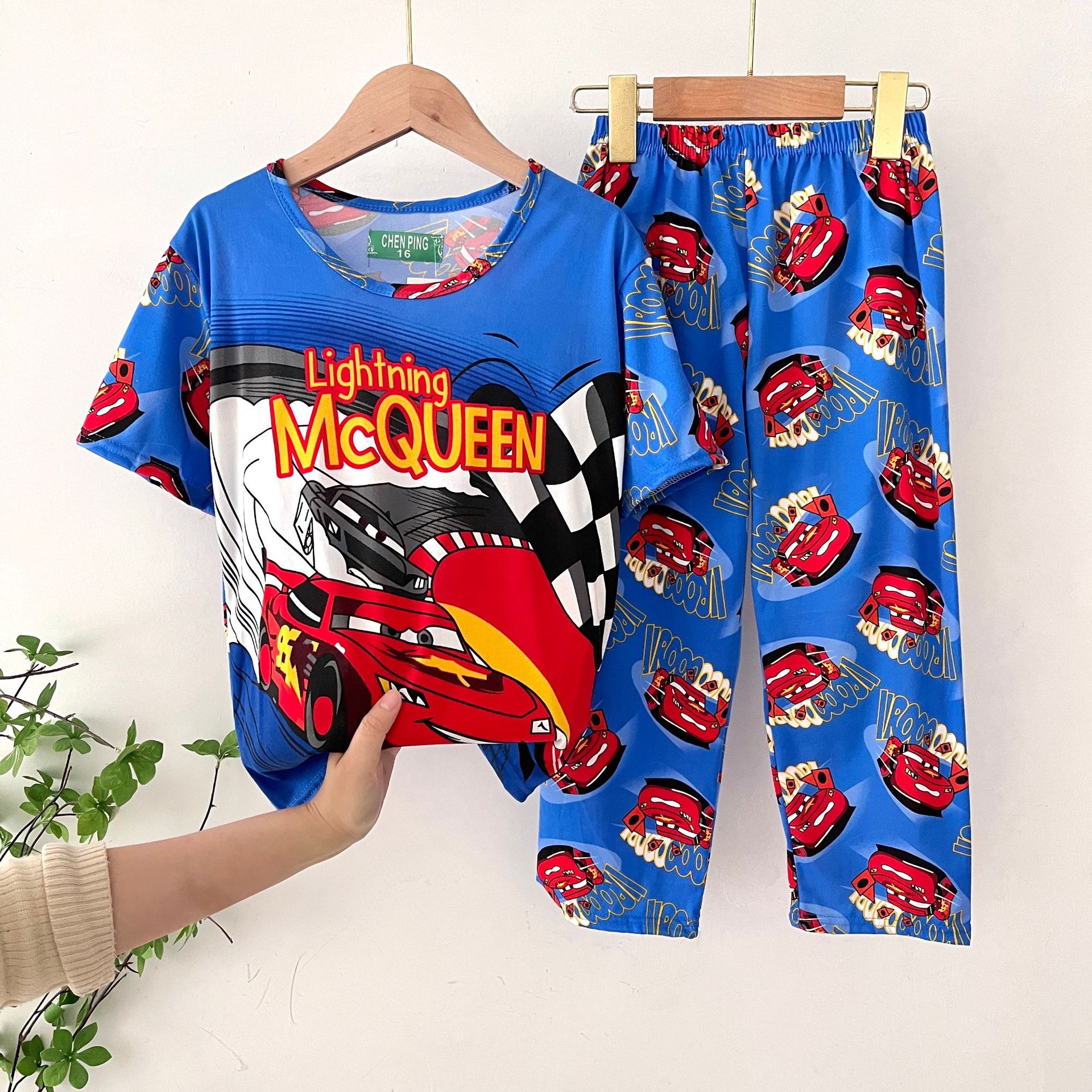 Z-conjunto corto y largo-superdeportivo azul