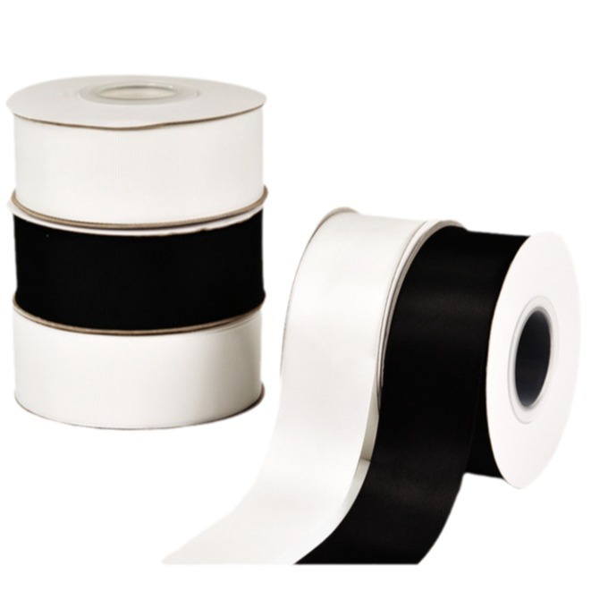 Spot promoción Yao Ming cinta de rosca 19 especificaciones cinta de impresión de poliéster accesorios de ropa en blanco y negro cinta de satén