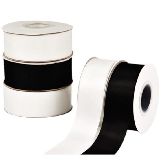 Spot Promotion Yao Ming Ribbon Thread Belt 19 Specification Polyester Printing Ribbon Black and White Clothing Accessories Color Ding Belt