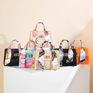Foreign trade small bags wholesale 2024 new spring simple Joker handbag cheap bag color laser Kelly bag