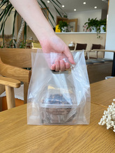 4寸6寸8寸10寸蛋糕盒打包袋披薩盒子外賣袋塑料袋子包裝方底袋子