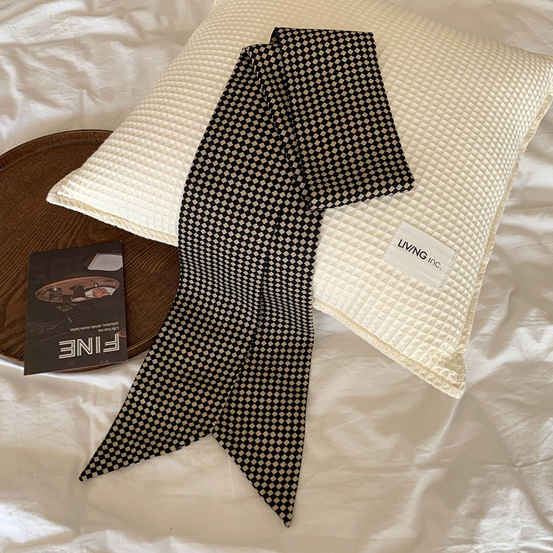 Buñuelo de seda larga larga alta sensación de cinturón de decoración buñuelo de moda bolsa de banda banda banda ondulada buñuelo de seda sombrero