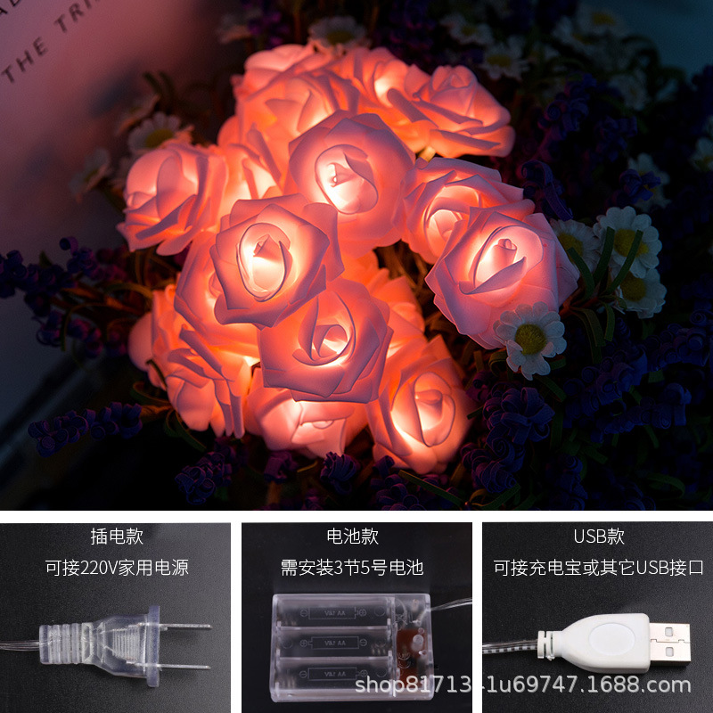 Rosas de lámparas, decoración de decoración