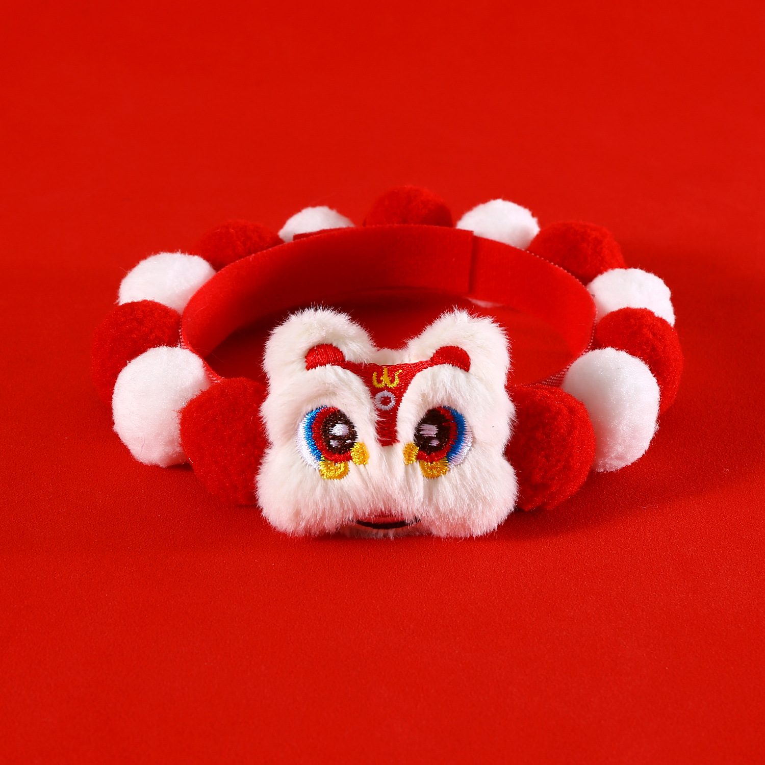 2024 mascotas bola collar de Año Nuevo gran fortuna italiana gatos y peces Ping An dibujos animados peluche gato perro Festival de Primavera