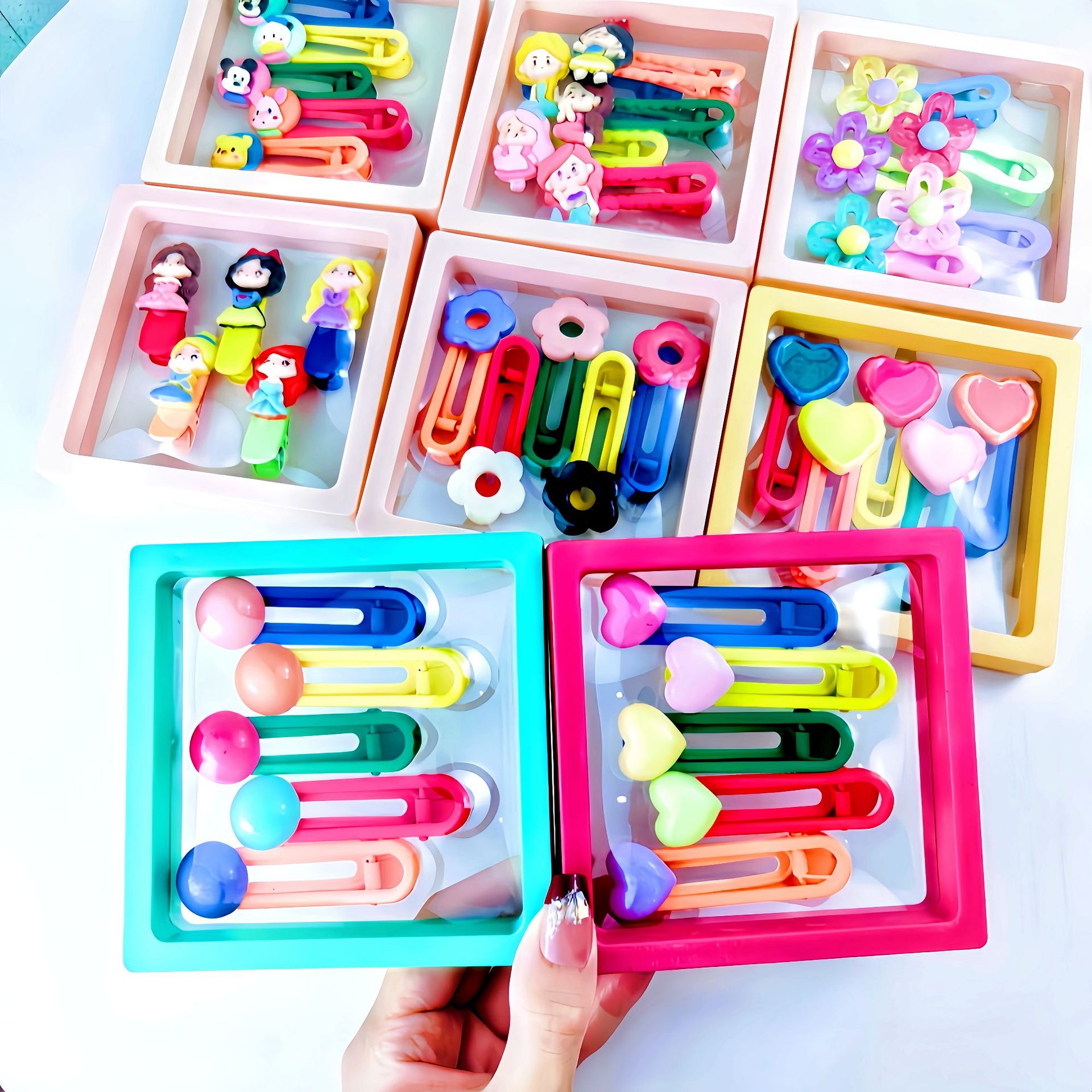 Clip de cabello de color de dopamina para niños lindos clips de bordes de frijoles de azúcar para niñas clips de cabello para niñas clips de cabello