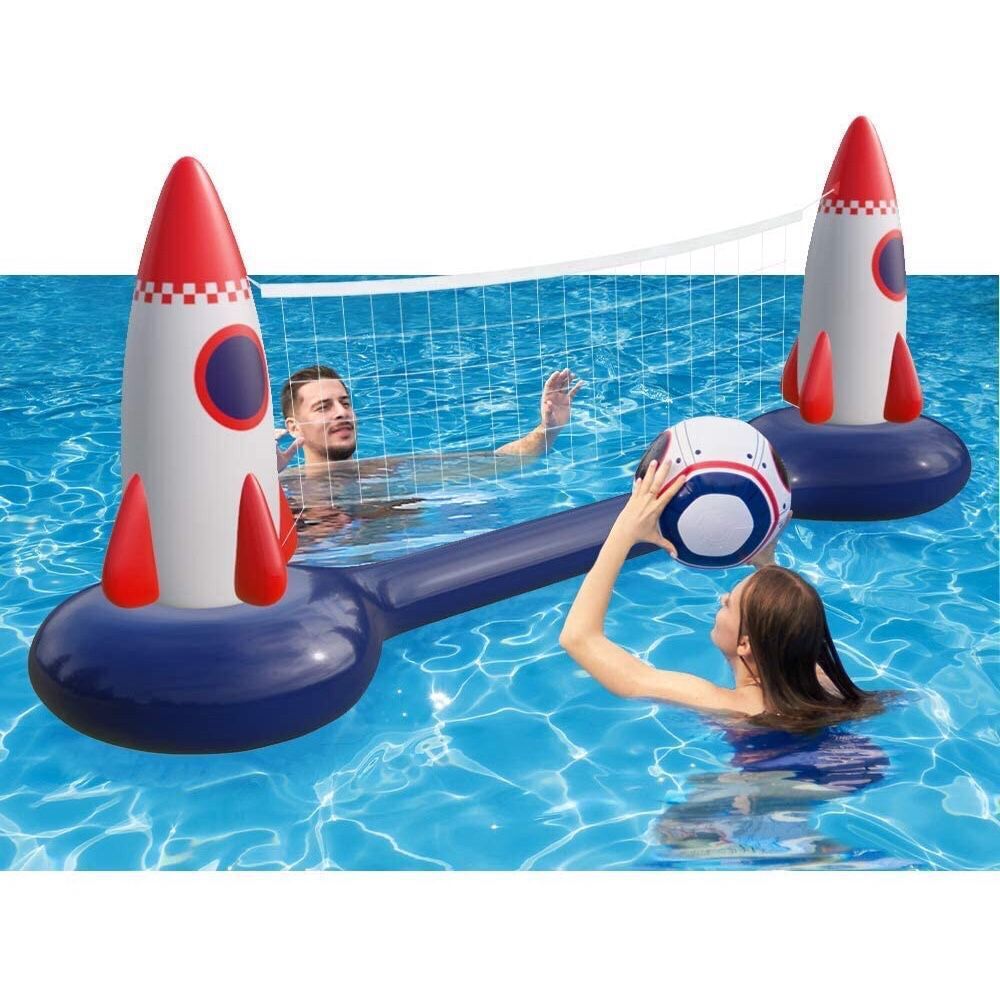 Cross-border direct selling PVC inflatable water volleyball stand basketball stand adult children playing water entertainment game mat