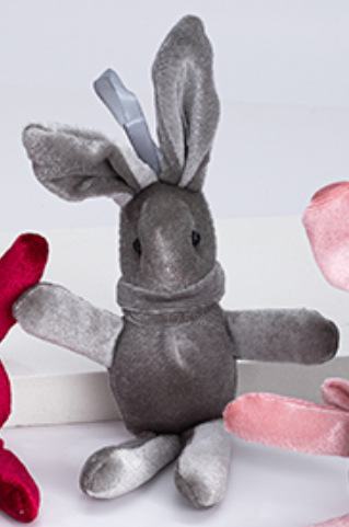 Conejo de los deseos gris; accesorios