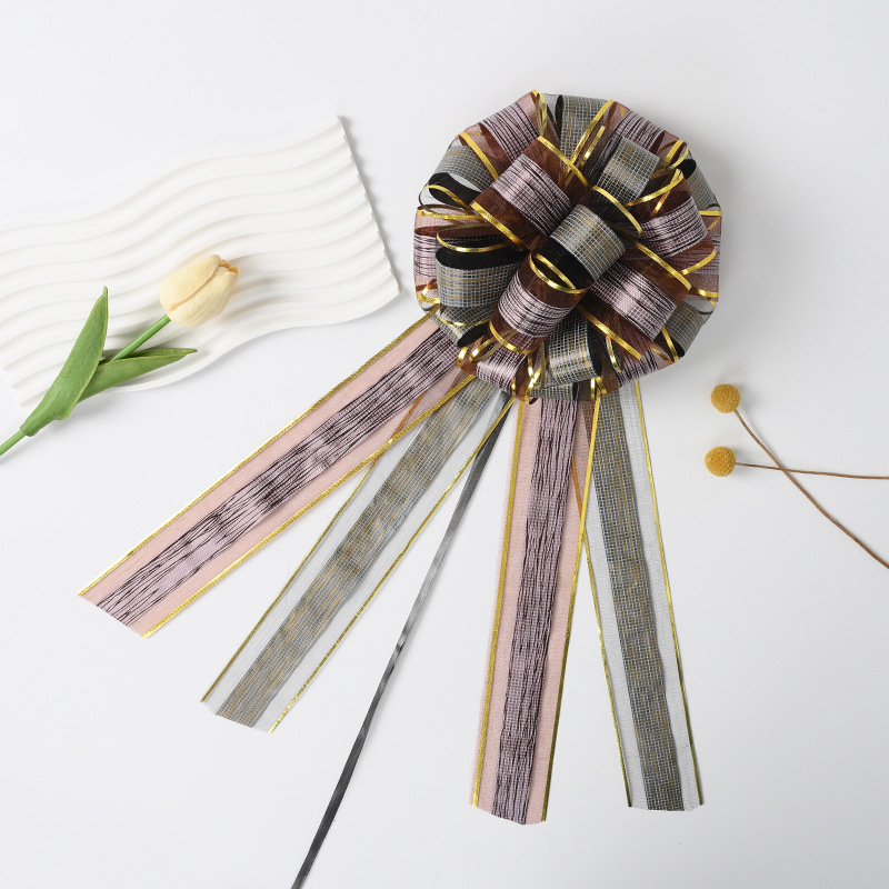 Nuevo transfronterizo de doble capa de doble color de corteza de árbol de tamaño grande flores de nieve de oro regalos de fiesta decoración de flores de dibujo