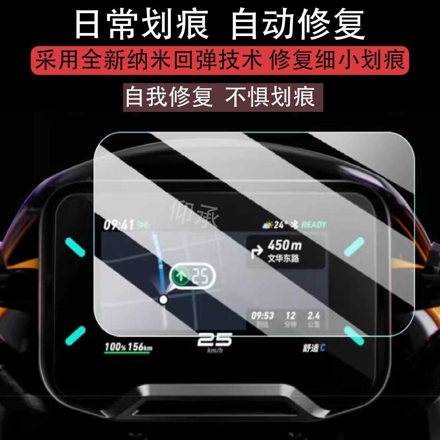 Suitable for Mavericks Ns Citi Instrument Tempered Film Ns Citi Electric Self-Version Screen Film 4.3 Inch 2025 New Model