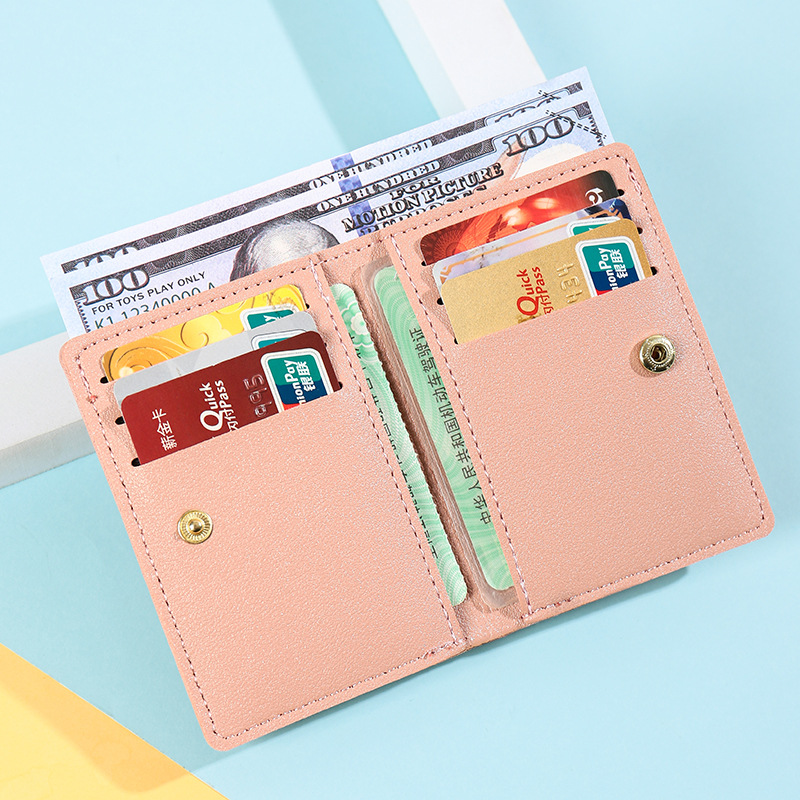 Nuevo paquete de tarjetas doblables de tarjetas bancarias ultra delgadas cartera pequeña tarjeta de vehículo de motor simple y delgada tarjeta de tarjetas