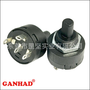 Gang Jian GANHAD supply RV020 series rotary switch diameter 20mm rotation angle 90 degrees third gear fourth gear