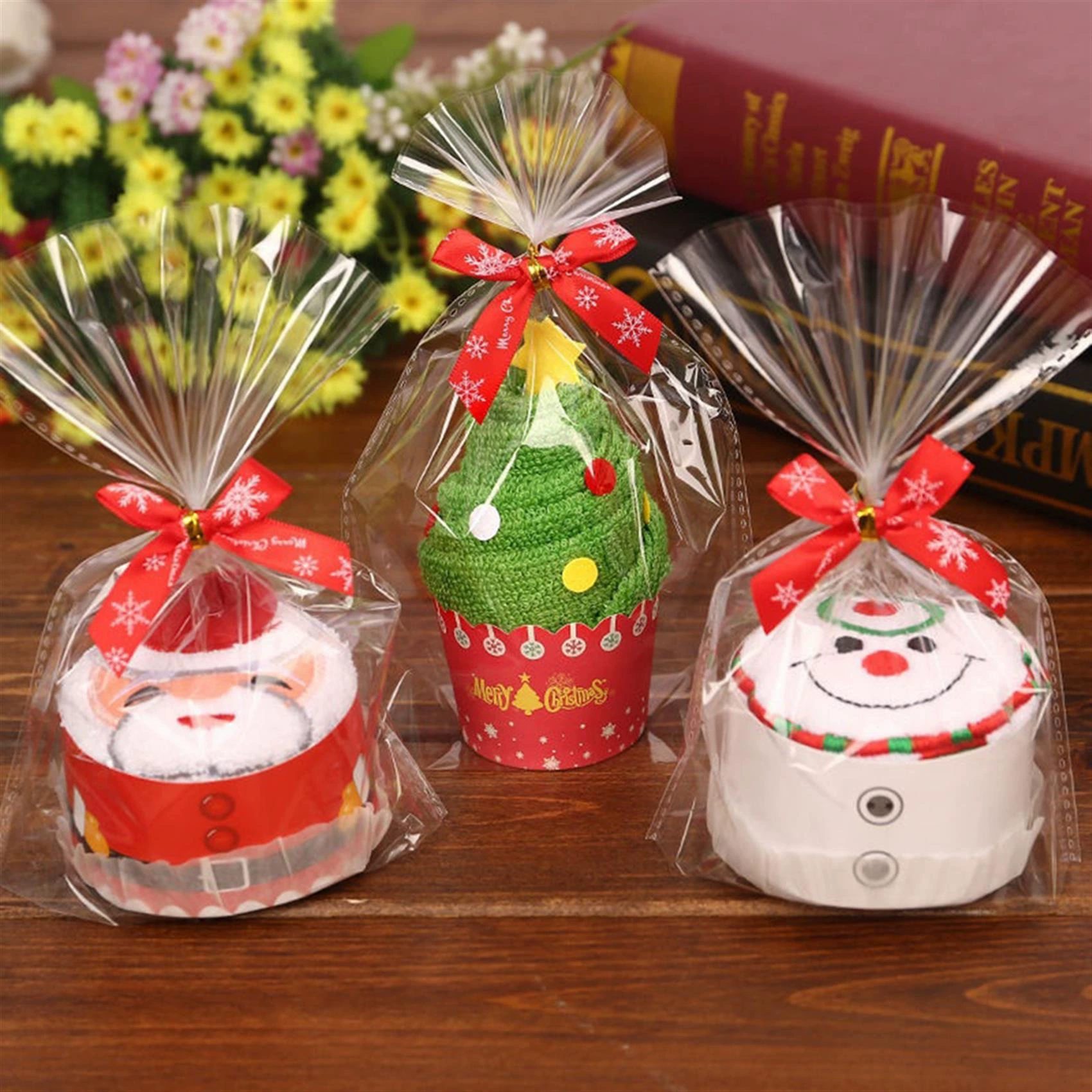 Торт-полотенце в штучной коробке рождественские подарки christmas хлопок подарочная коробка креативный компаньон полотенце рука подарочная коробка полотенце