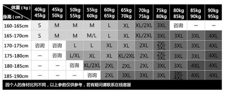 牛仔建议尺码表