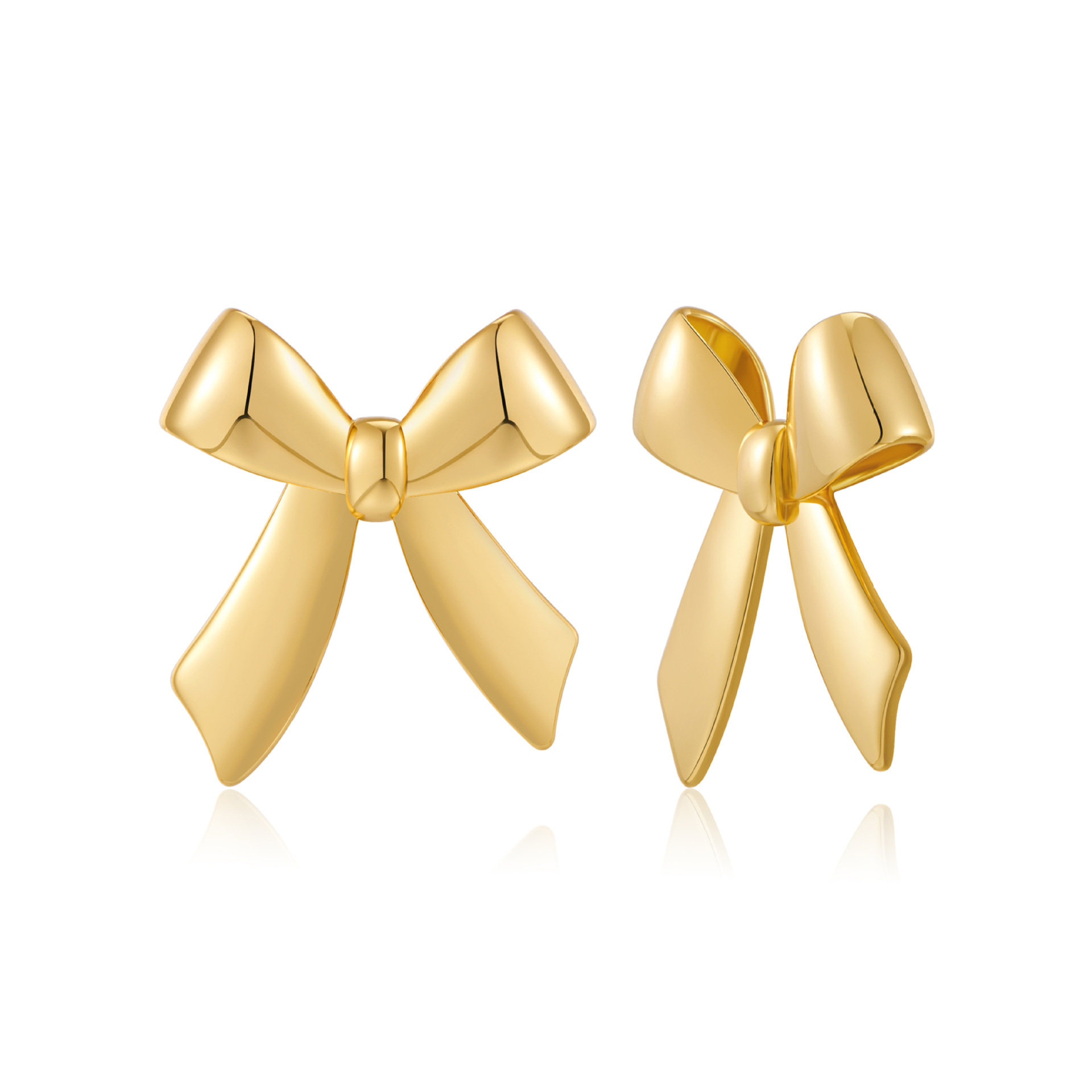 amazon-hot-selling-golden-bow-stud-earrings-copper-plated-18k-real-gold-design-earrings-small-exquisite-high-end
