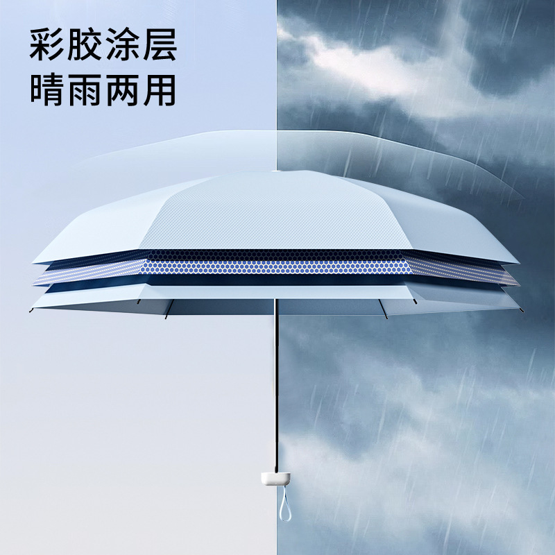 迷你五折扁伞晴雨两用户外遮阳伞卡片口袋伞防晒太阳伞小巧礼品伞|undefined