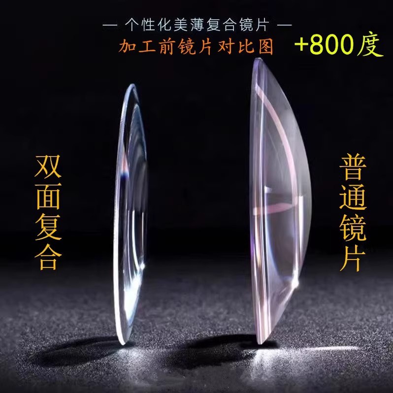 1.56 超薄型両面複合レンズ抗青色光 1.67 遠視眼鏡レンズは、高齢者の老眼を薄くするレンズを装備できます|undefined