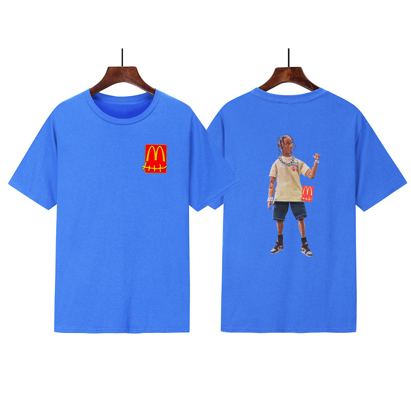 Travis Scott McDonald's T-shirt Action Figure Blue