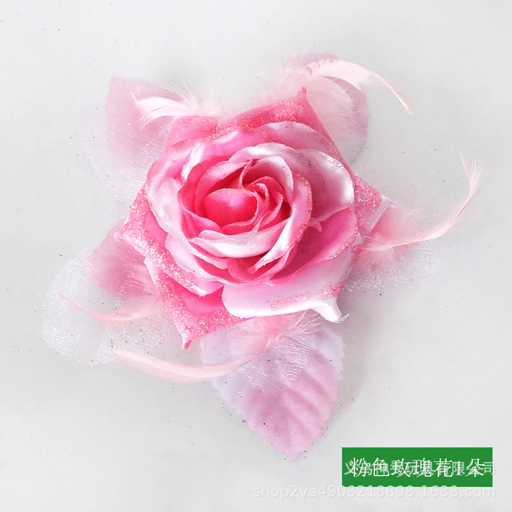 1 tela Rosa flor artificial decoración lirio artificial Hibiscus flor cabeza solo hecho a mano DIY tocado fotografía apoyos