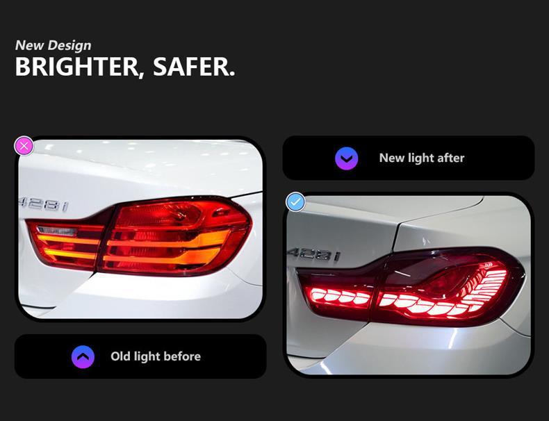 Used for BMW 4 Series tail light assembly F32 F36 modification to M4 F82 dragon scale tail lights, upgrade to GTS sequential turn signals