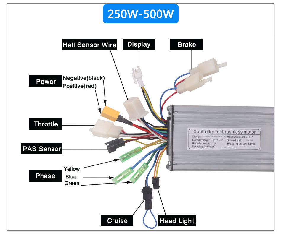 250W-500W 控制器接线分布图2