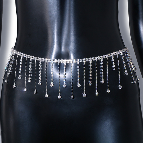  New Cross-Border Tassel Waist Chain, Instagram-Style Irregular Rhinestone Waist Ornament, European & American Accessory – Body Chain 06