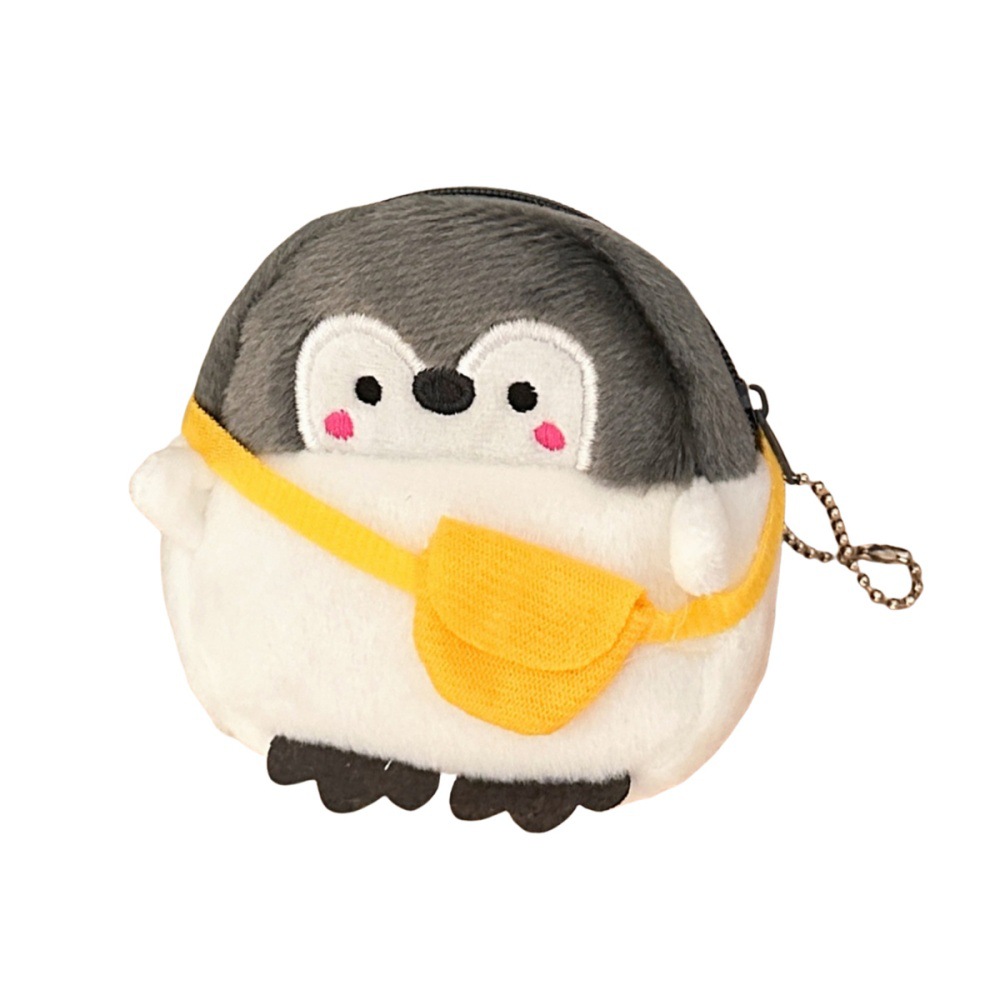 Cute muñeca pingüino bolso de cambio colgante chica corazón muñeca paquete de datos de cable bolsas de almacenamiento de lápiz labial bolsas de auriculares al por mayor