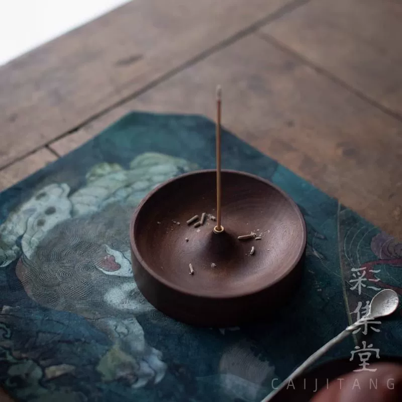 Простая подставка для ароматерапии из массива сапеле в китайском стиле, подставка для чая, подставка для благовоний из сандалового дерева, держатель для благовоний