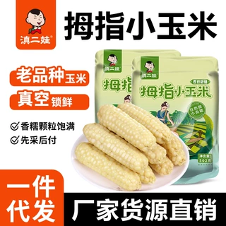 滇二娃云南西双版纳拇指小玉米502g儿童早餐糯玉米批发产地直供