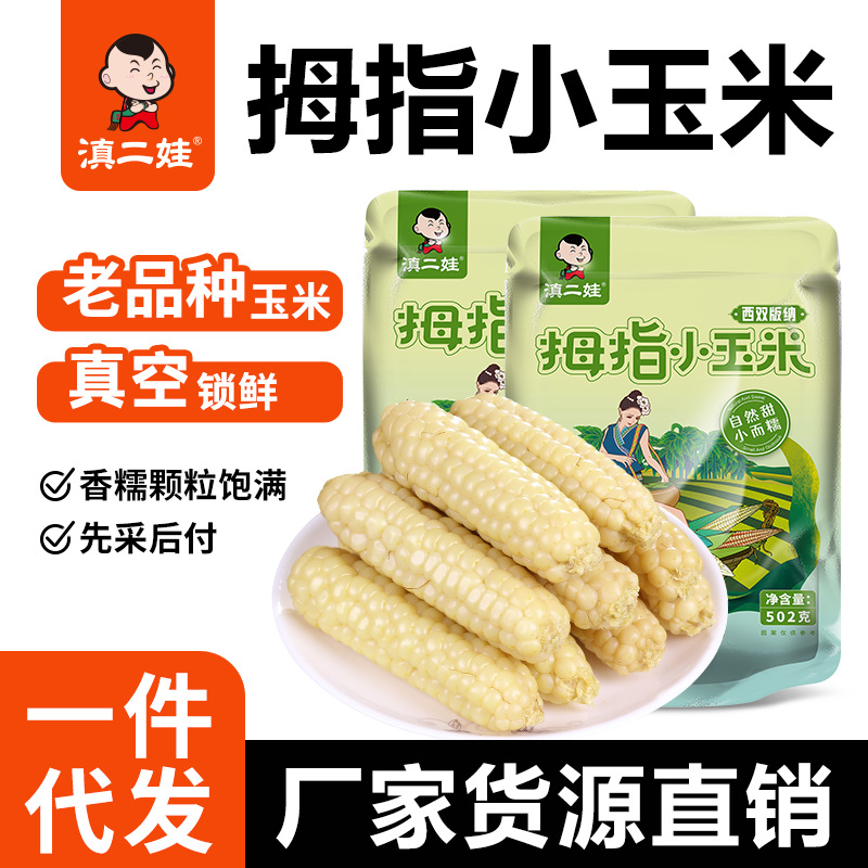 【严格控价】滇二娃 西双版纳拇指小玉米502g 甜香软糯迷你小玉米