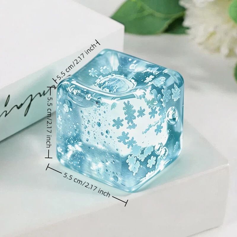 5.5cm snowflake ice cube-blue