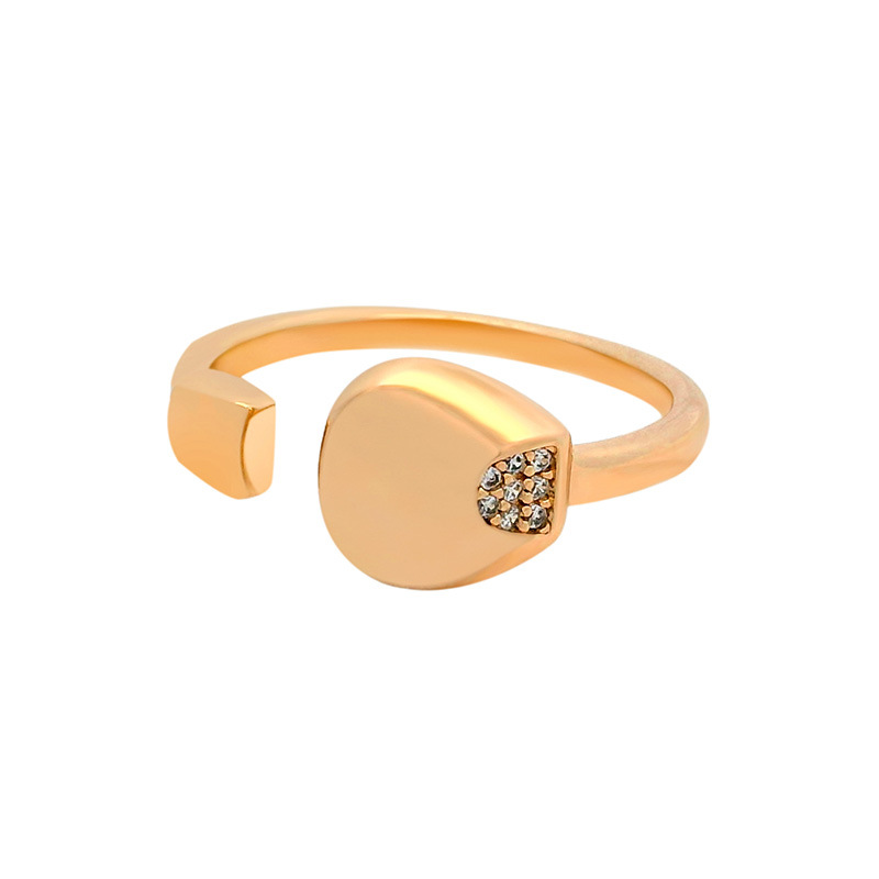 El nuevo anillo de moda de Xuping, anillo de apertura femenino, personalidad ajustable, diseño de nicho, anillo de dedo de comida simple y versátil