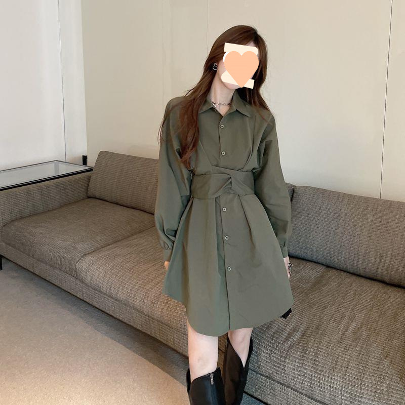 2025早春秋装新款polo衬衫连衣裙子时尚套装裤收腰设计感春秋女潮