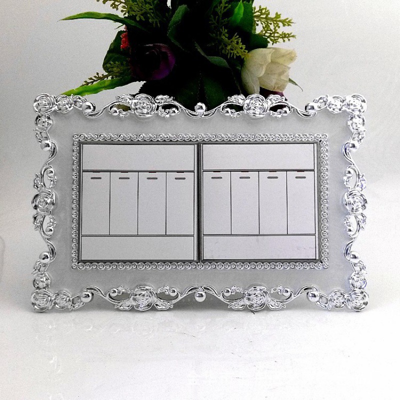 European-style light luxury switch wall sticker decoration with a sense of elegance, rose edge switch sticker, 86-type dual switch cover outlet sticker