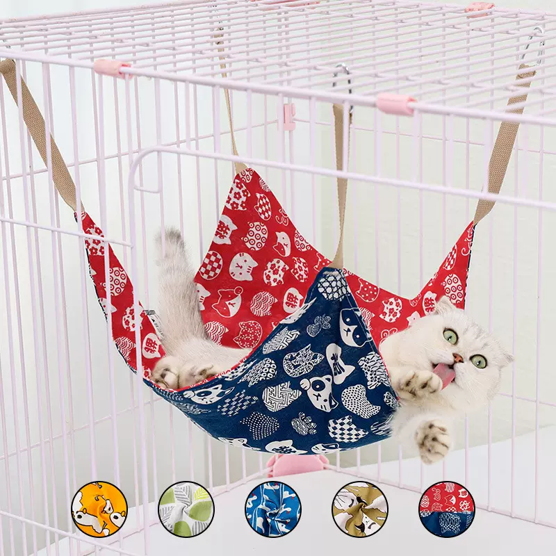 夏季多色宠物透气棉麻吊床笼子秋千猫挂窝猫咪挂垫猫窝厂家直销
