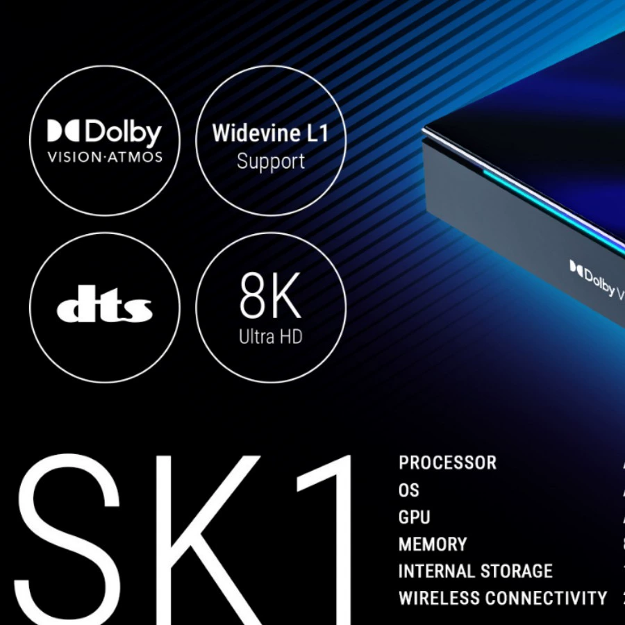 Иностранная торговля SK1 сетевой проигрыватель 8K HD WIFI6 топ-бокс Android 11 Banda ТВ-бокс новый