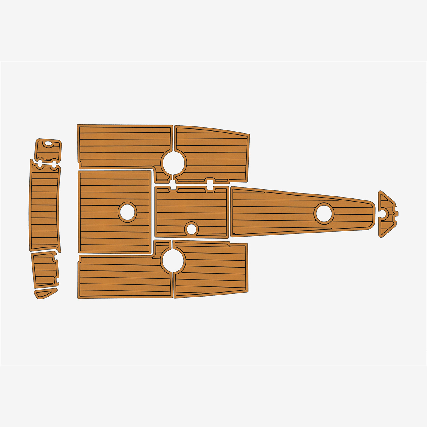 2004 Crownline 225 LPX Limited EVA Faux Teak Marine Floor