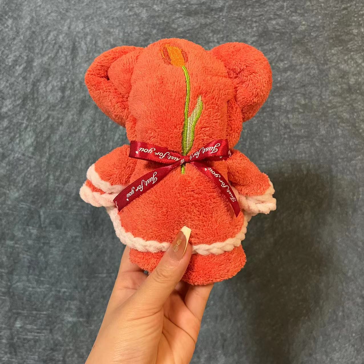 34*74 오렌지 튤립 타월 빅 베어