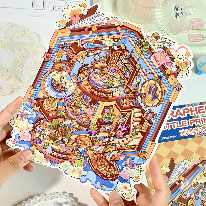 ビッグバージョン 12.0 星の王子さまシリーズ造園ステッカー立体ステッカー 2.5D かわいい DIY 解凍シーンステッカー|undefined
