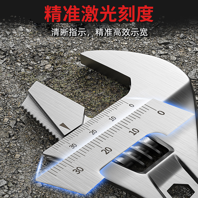 Pipe and flexible dual-purpose movable wrench rubber handle movable water pipe wrench 12 inch pipe clamp adjustable wrench sleeve handle wrench