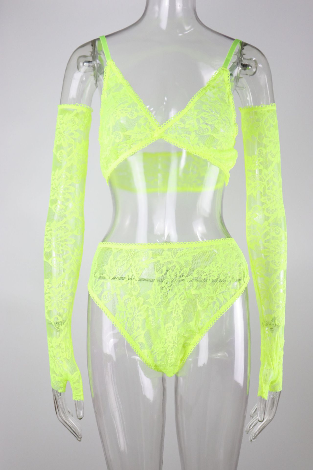 Vêtements de lingerie sexy pour femmes, costume uniforme transparent en dentelle, pyjama sexy avec gants, cosplay_voghion.com