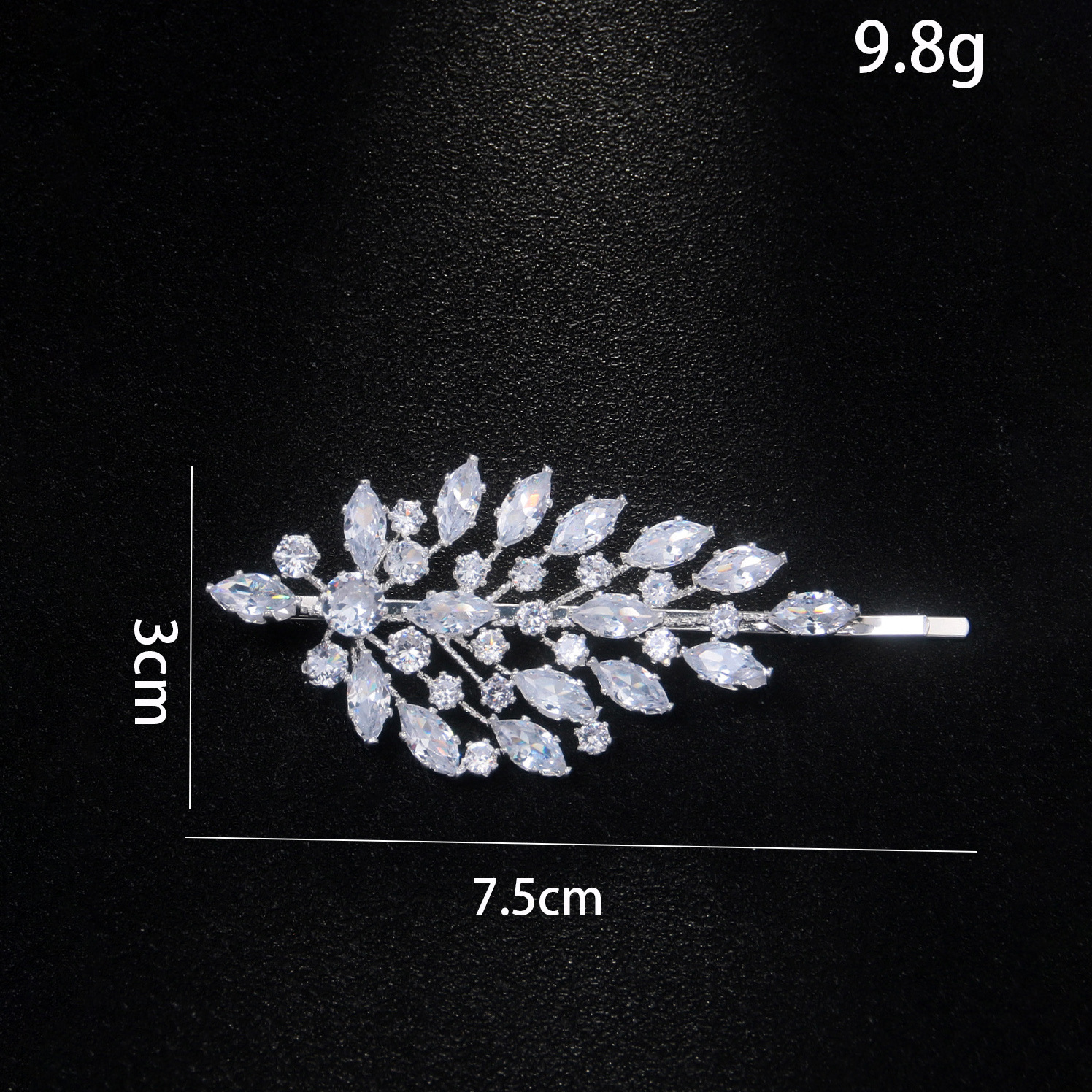 Amazon venta caliente broche clips europeas y americanas exagerado diamante lateral clips de cabello boda diaria accesorios versátiles toads