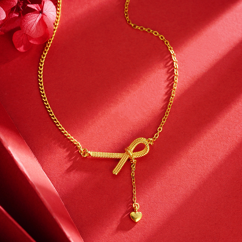 INS collar de oro de Vietnam simple estilo minimalista popular en línea popular luz estilo de lujo nicho Cadena de clavícula imitación de oro