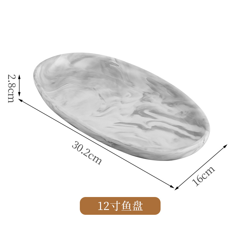 Vajilla de cerámica imitación piedra, juego de platos y cuencos - Mayorista image 12