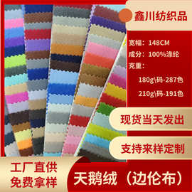 厂家直供现货边伦布210码克加厚天鹅绒布料服装面料抱枕玩具绒布