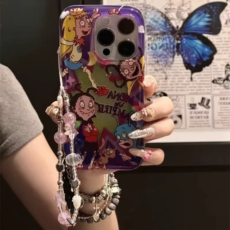 Halloween dibujos animados divertido brujita para iPhone16promax funda para teléfono móvil 14 Apple 15 cadena 13 femenino 16