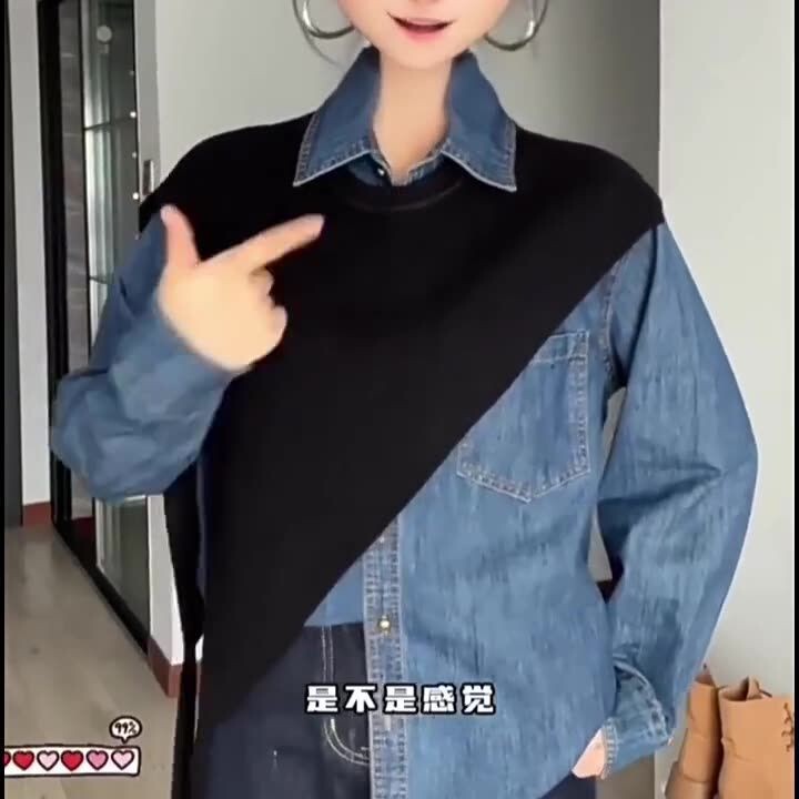 Knitted Shawl with a Slanted Edge, Versatile and Fashionable New Style with Slanted Shoulder Design, Casual and Stylish Vest with Ribbon Temperament