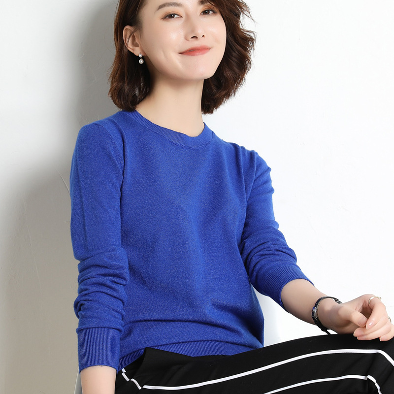 New 2025 Autumn and Winter Style Pullover Thin Round Neck Straight Knitwear Women's Knitwear Factory Direct Sale