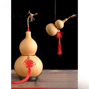 Natural gourd pendant size with faucet ornaments open wooden gourd living room office financial play really