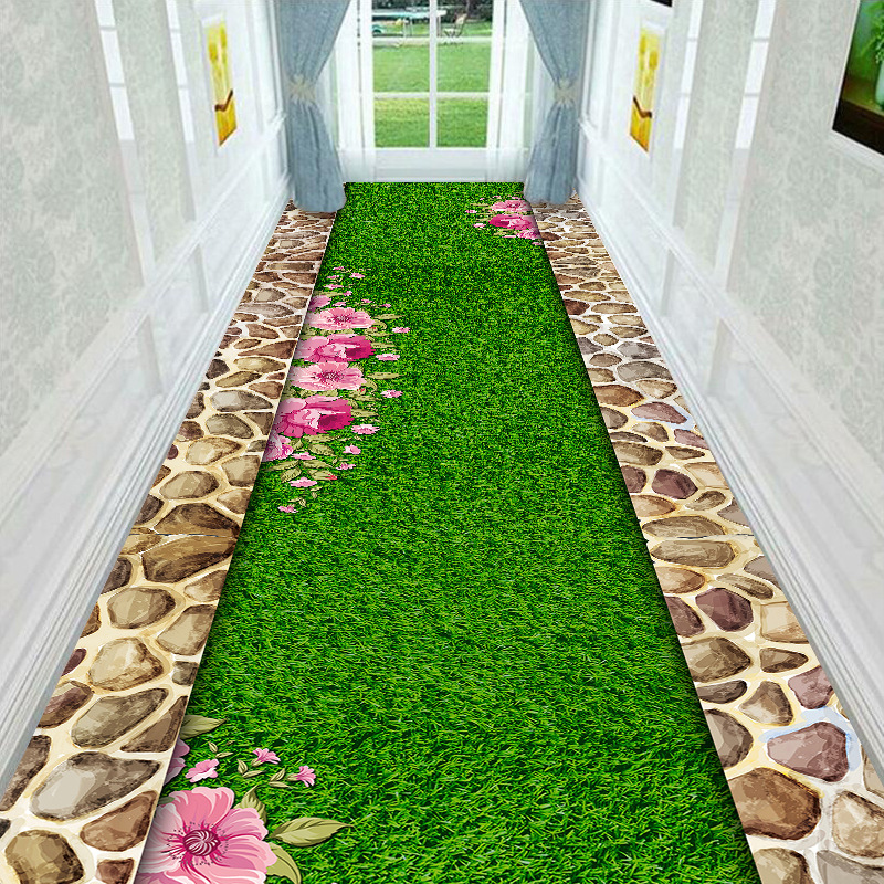 Alfombra 3D hogar sala de estar dormitorio completo pared pasillo corte alfombra cocina antideslizante puerta mat